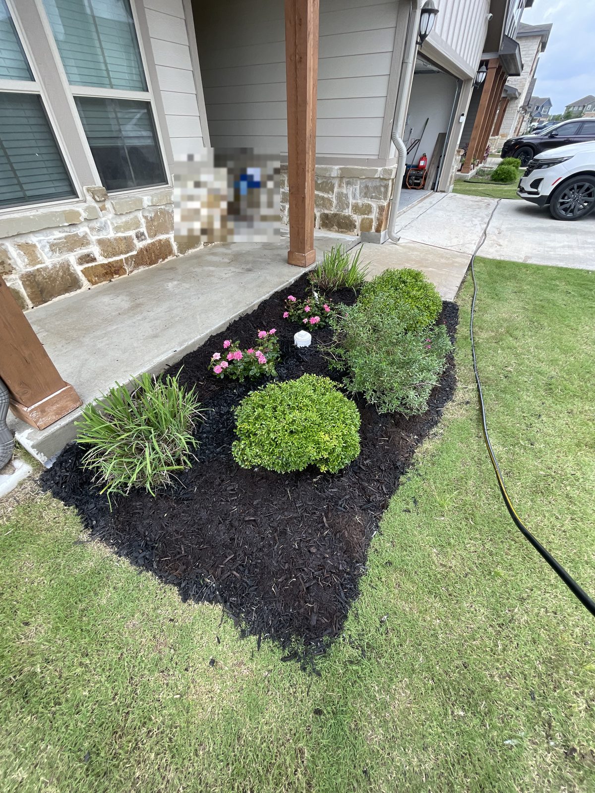 Mulch bed installation in Cibolo, TX by Gonzales Landscaping